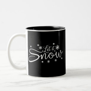 Låt Det Snö Älskare Snöflinga Högtid Merry Xmas Två-Tonad Mugg