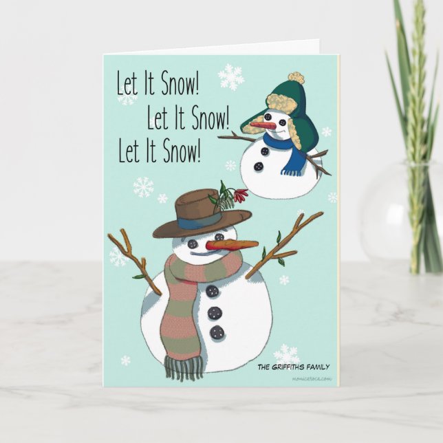 Låt det snö. Anpassningsbar Helgkort (Framsida)