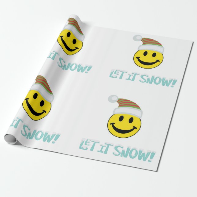 Låt det snö Glada Ansikte Presentpapper (Utrullad)