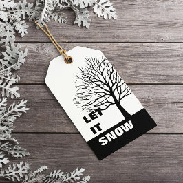 Låt det snö | Jul Minimalist Rent Enkelt Presentetikett