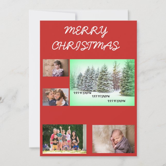 Låt det snö! Låt det snö! Julkort (Framsida)