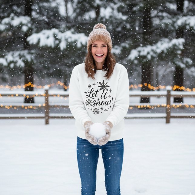 "Låt det snö" mysig vinter snöflinga T Shirt (Skapare uppladdad)