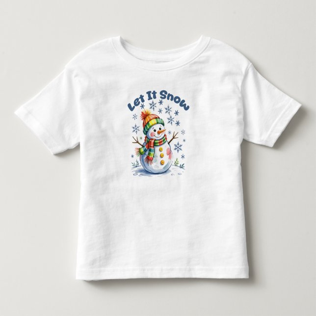 Låt det snö Snömannen Vinter  T Shirt (Framsida)