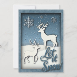 Låt det snöa 3d-julkort - renar julkort