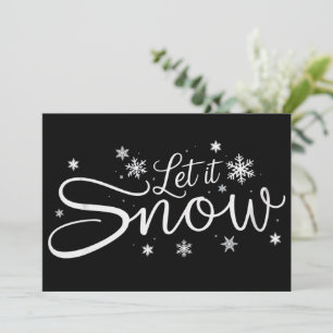 Låt det snöa Älskare Snöflinga Högtid Glad Jul Inbjudningar
