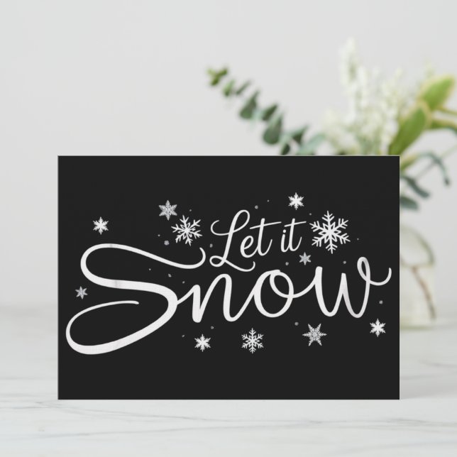 Låt det snöa Älskare Snöflinga Högtid Glad Jul  Inbjudningar (Stående Fram)