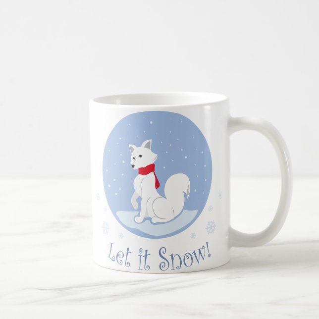 Låt det snöa! (Arktisk räv) Kaffemugg (Höger)