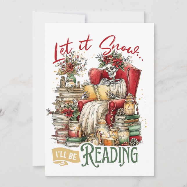 Låt det snöa att jag läser julkort (Framsida)