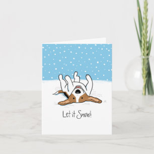 Låt det snöa Beagle Helgdag - en snöig Hund jul Helgkort
