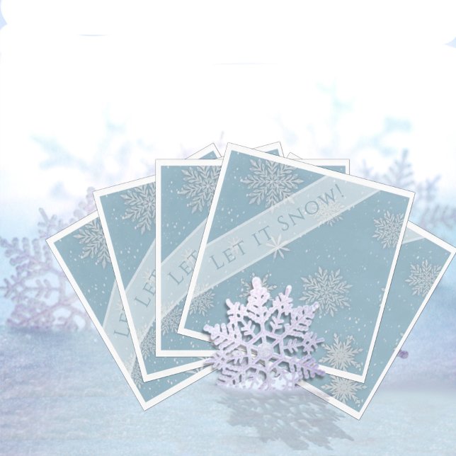 Låt det snöa blå pappersservett (Skapare uppladdad)