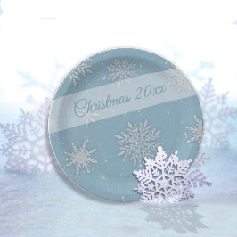 Låt det snöa blått Pappert Tallrikar