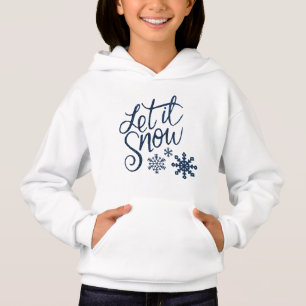 låt det snöa blått skript för Winter Glitter T Shirt