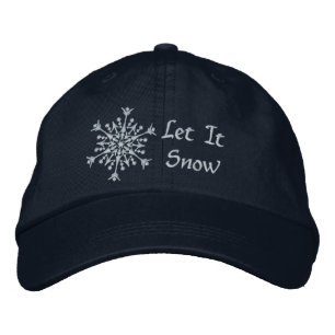 Låt det snöa broderad keps