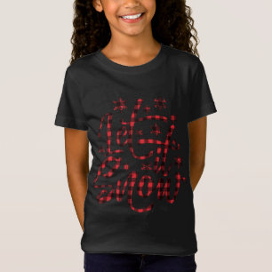 Låt det snöa Buffalo Play Red Black Snöflingor T Shirt