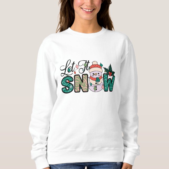 Låt det snöa christmas t shirt (Framsida)
