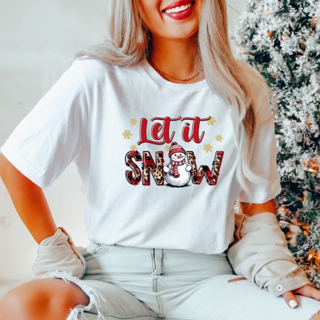 Låt det snöa" Cute Snögubbe Women's T-Shirt (Skapare uppladdad)