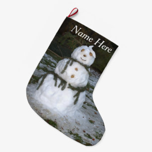 Låt det snöa den Jolly snögubbesnödamen Stor Julstrumpa