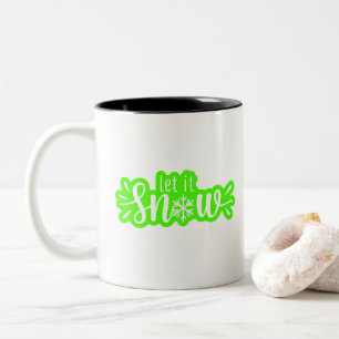 Låt det snöa Digital Art Design Två-Tonad Mugg