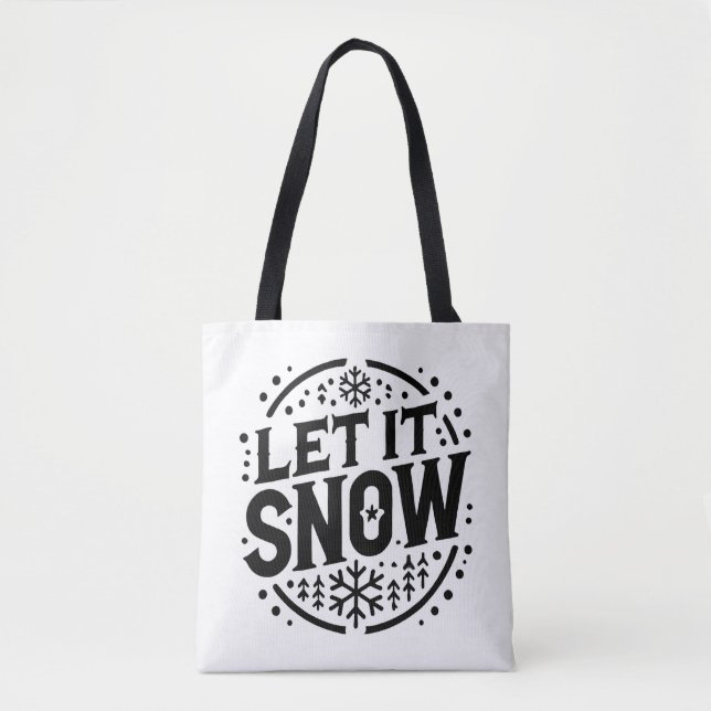 Låt det snöa Digital Art Design Tygkasse (Framsida)