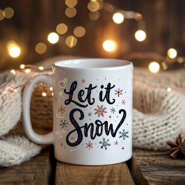 Låt det snöa Elegant för snöflingor - jul Kaffemugg