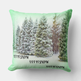 Låt det snöa! Festiv anda i Julgranar Kudde