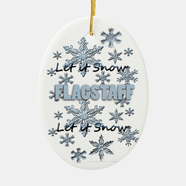 Låt det snöa Flagstaff Arizona jul Ornamet Julgransprydnad Keramik (Framsidan)