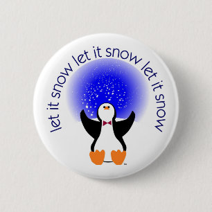 Låt det snöa för att knäppas emblem knapp