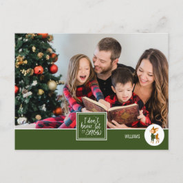 Låt det snöa Foto av familjen Cute julrenar Helg Vykort