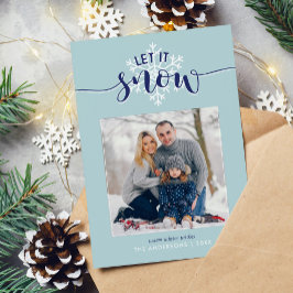 "Låt det snöa" foto för Festive Anpassningsbar Julkort