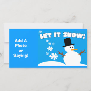 Låt det snöa fotokort julkort