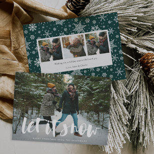 Låt det snöa   Fullt Photo Helgdag Card Julkort