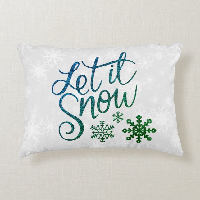 Låt det snöa fyllning prydnadskudde (Framsidan)