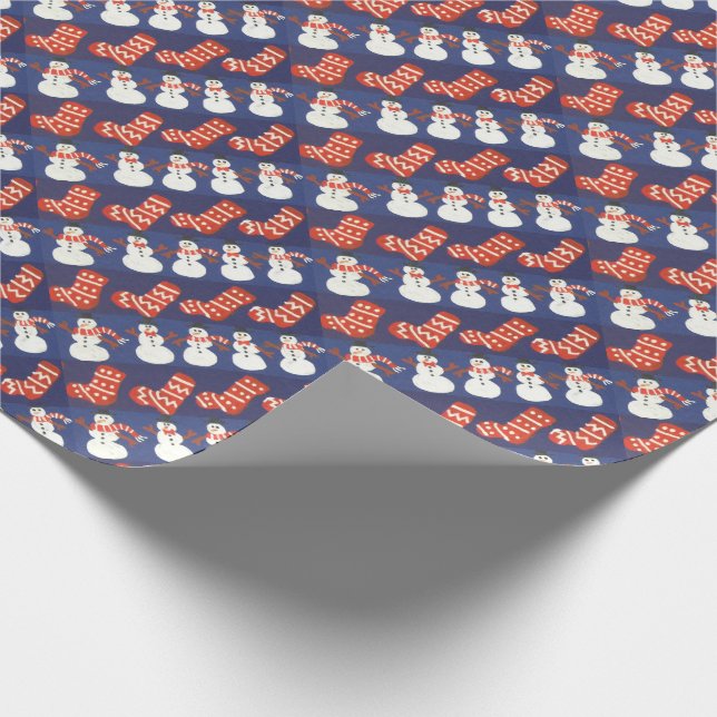 låt det snöa gåvainpackning presentpapper (Hörn)