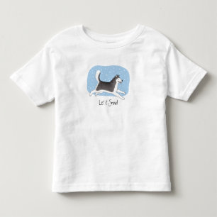 "Låt det snöa!" Glatt hunddesign T Shirt