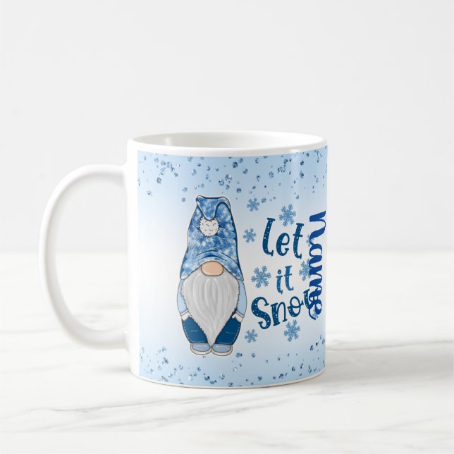 Låt det snöa Gnome Helgdag Coffee Tea Mugg (Vänster)