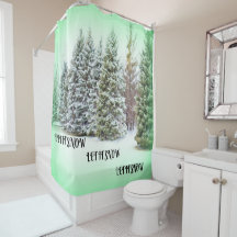 Låt det snöa Gräs Träd Grönt Glow Winter Scene