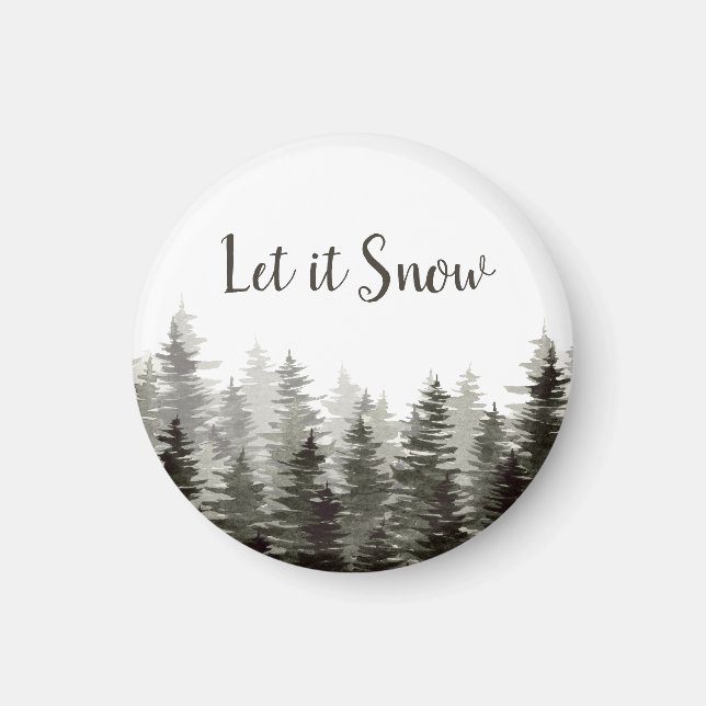 Låt det snöa Gräs Träd Magnet (Framsidan)