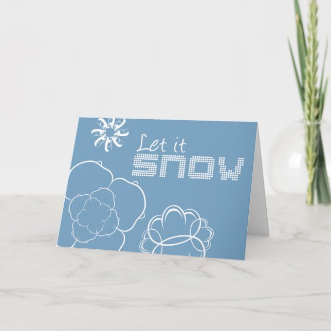 Låt det snöa gratulationskort helgkort (Framsida)