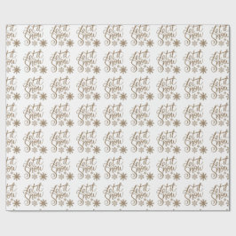 Låt det snöa guld- glitter för vit jul presentpapper