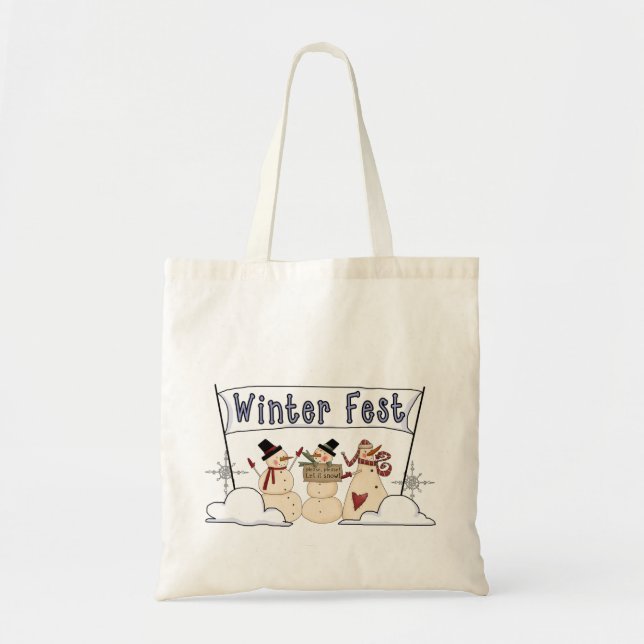 Låt det snöa Helgdag Gift Tote Bag Tygkasse (Framsidan)