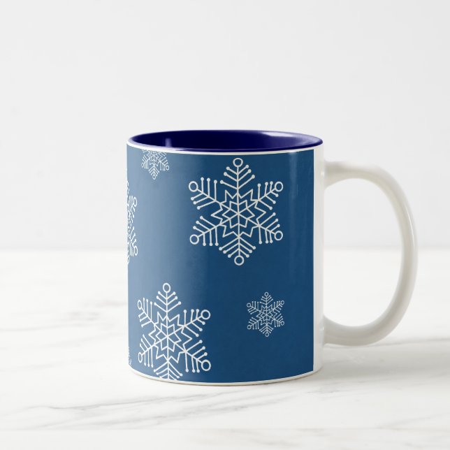 Låt det snöa Helgdag Mugg, Royal Blue Två-Tonad Mugg (Höger)