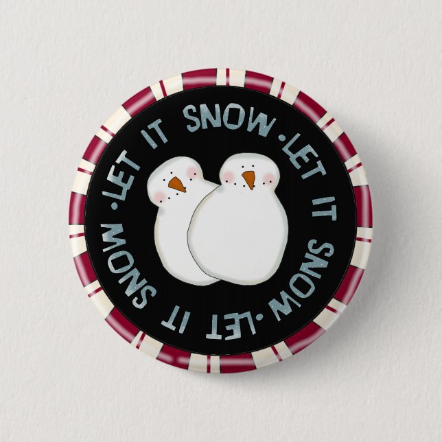 Låt det snöa Helgdag och skjortor Knapp (Framsida)