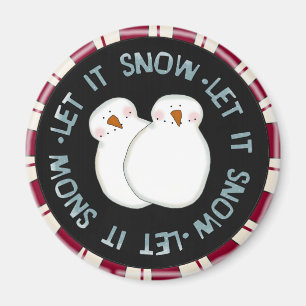 Låt det snöa Helgdag och skjortor Magnet