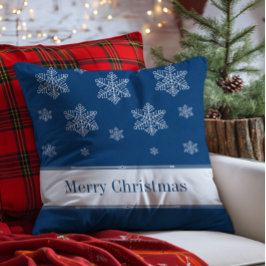 Låt det snöa Helgdag Pillow, blå Kudde