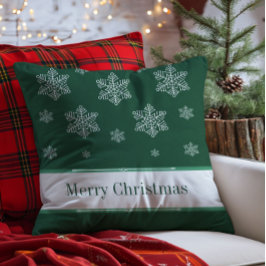 Låt det snöa Helgdag Pillow, Grönt Kudde