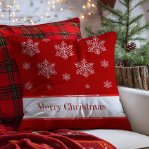 Låt det snöa Helgdag Pillow, röd