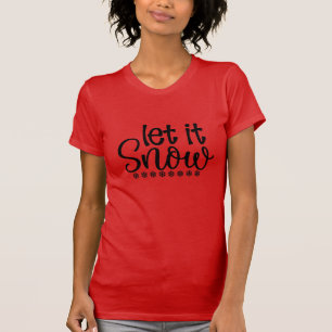 "låt det snöa" helgdagar julskjortskjortdesign t shirt
