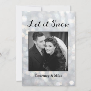 Låt det snöa Holiday Photo Card i Silver Julkort