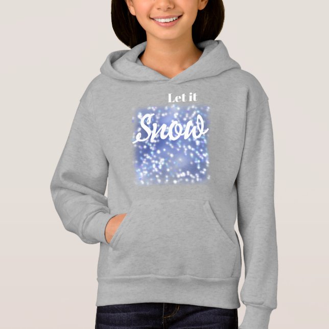Låt det snöa hoodie t shirt (Framsida)