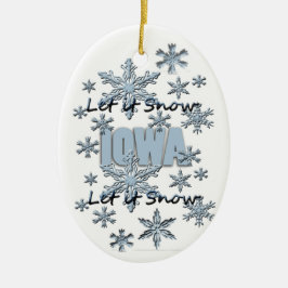Låt det snöa Iowa jul Ornament